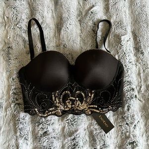 NWT Bebe Size S Corset/Bustier/Bralette Top Black